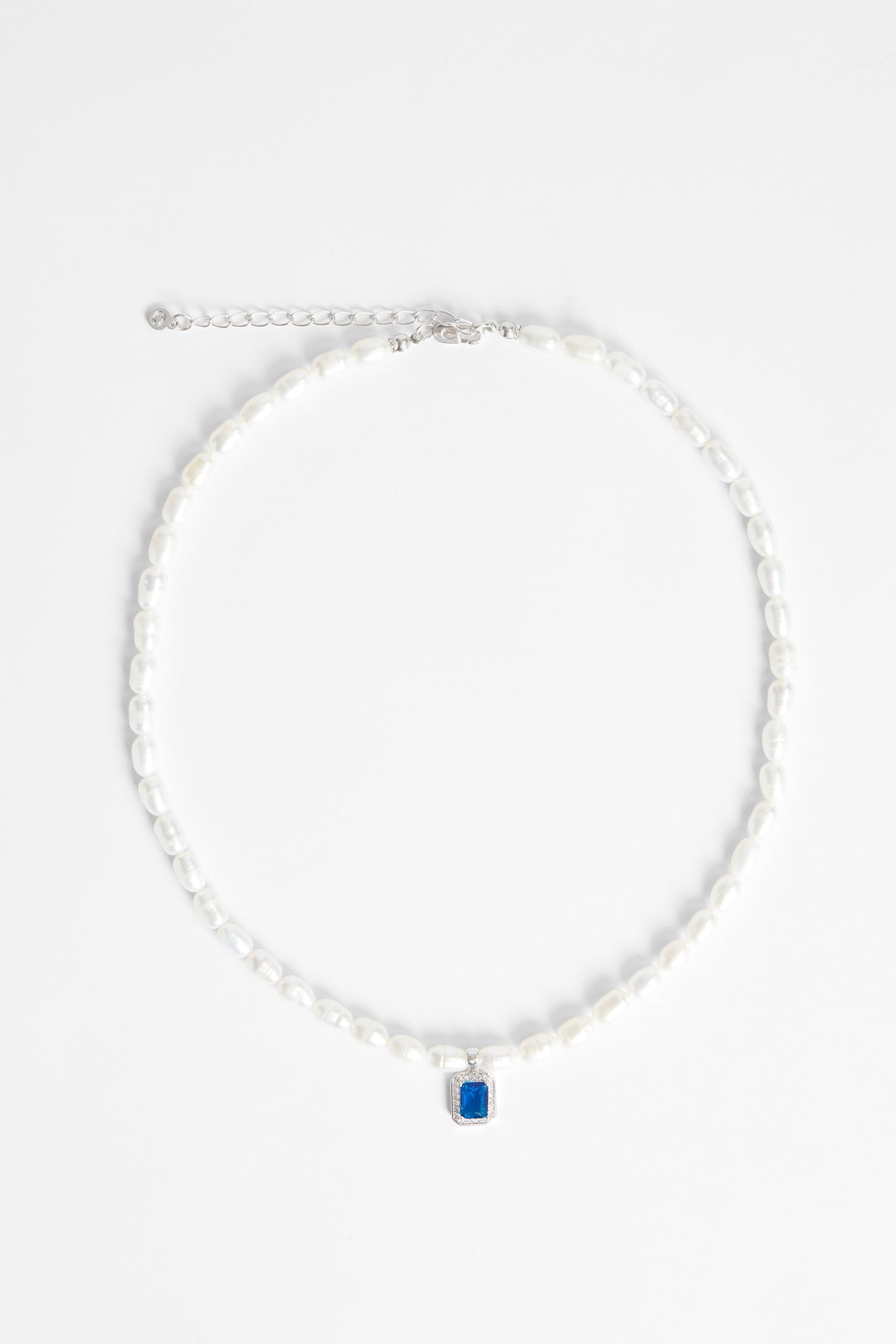 6mm Freshwater Pearl And Blue Gemstone Necklace Cernucci