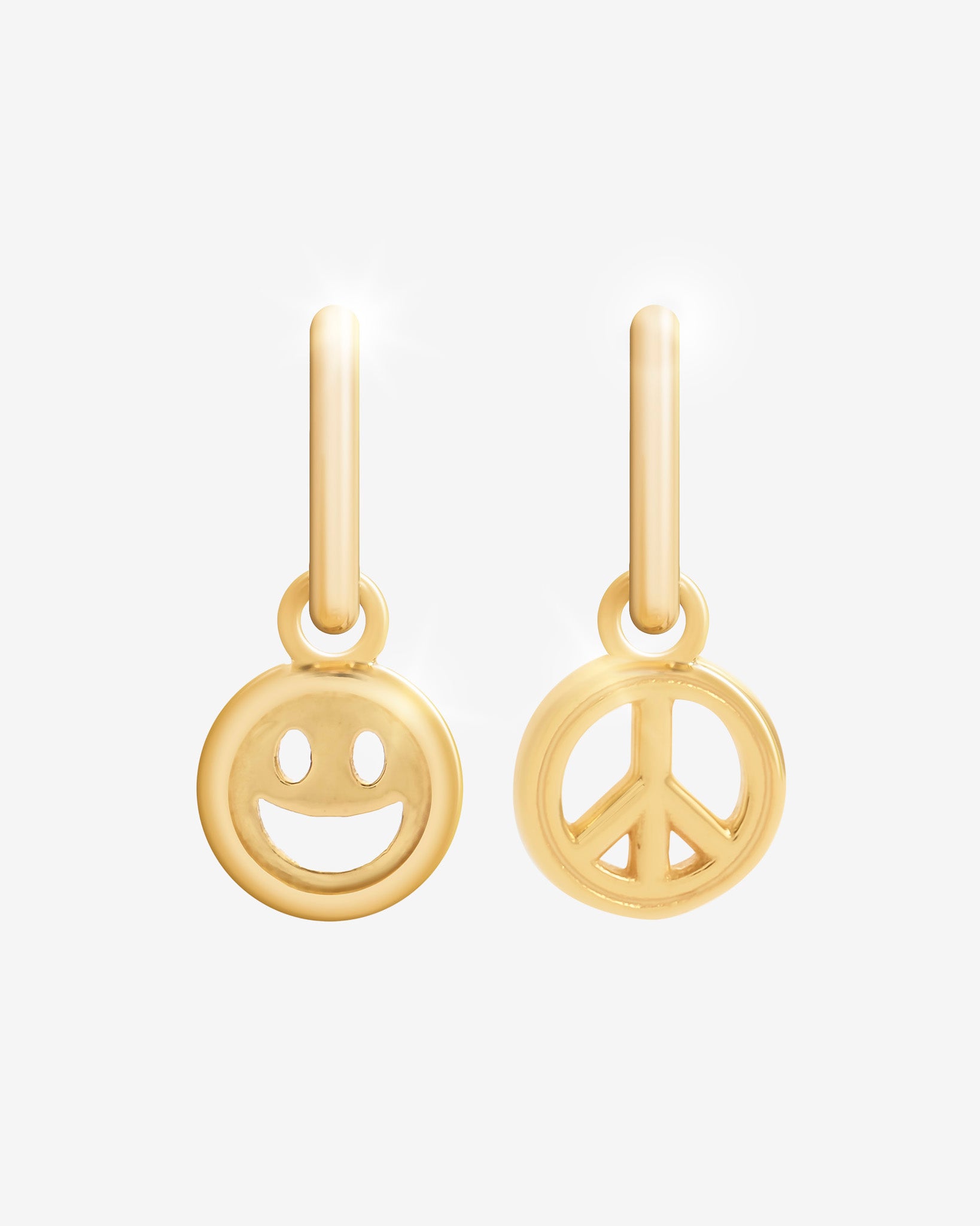 Gold hot sale peace earrings