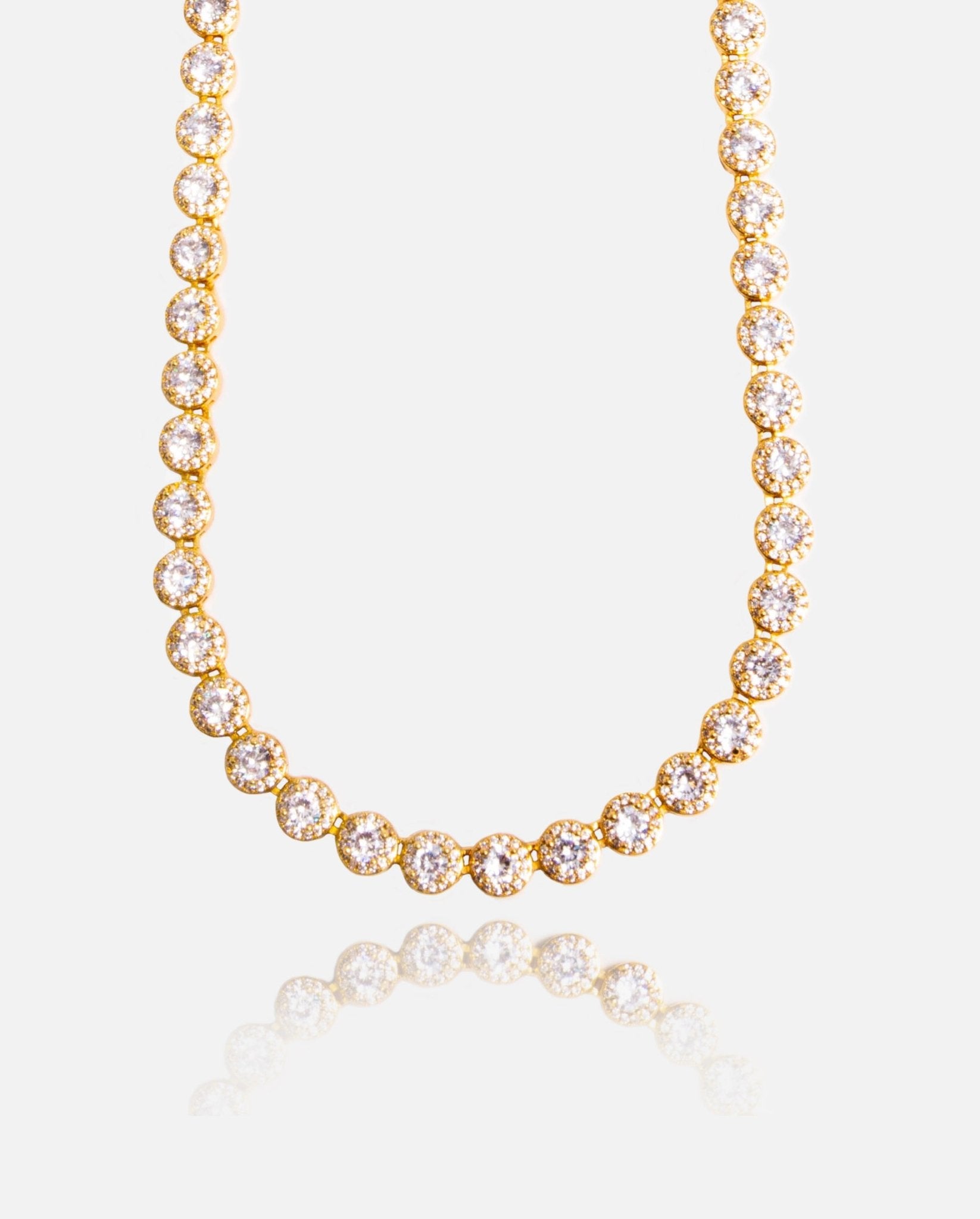 7mm Flower Tennis Chain - Gold – Cernucci