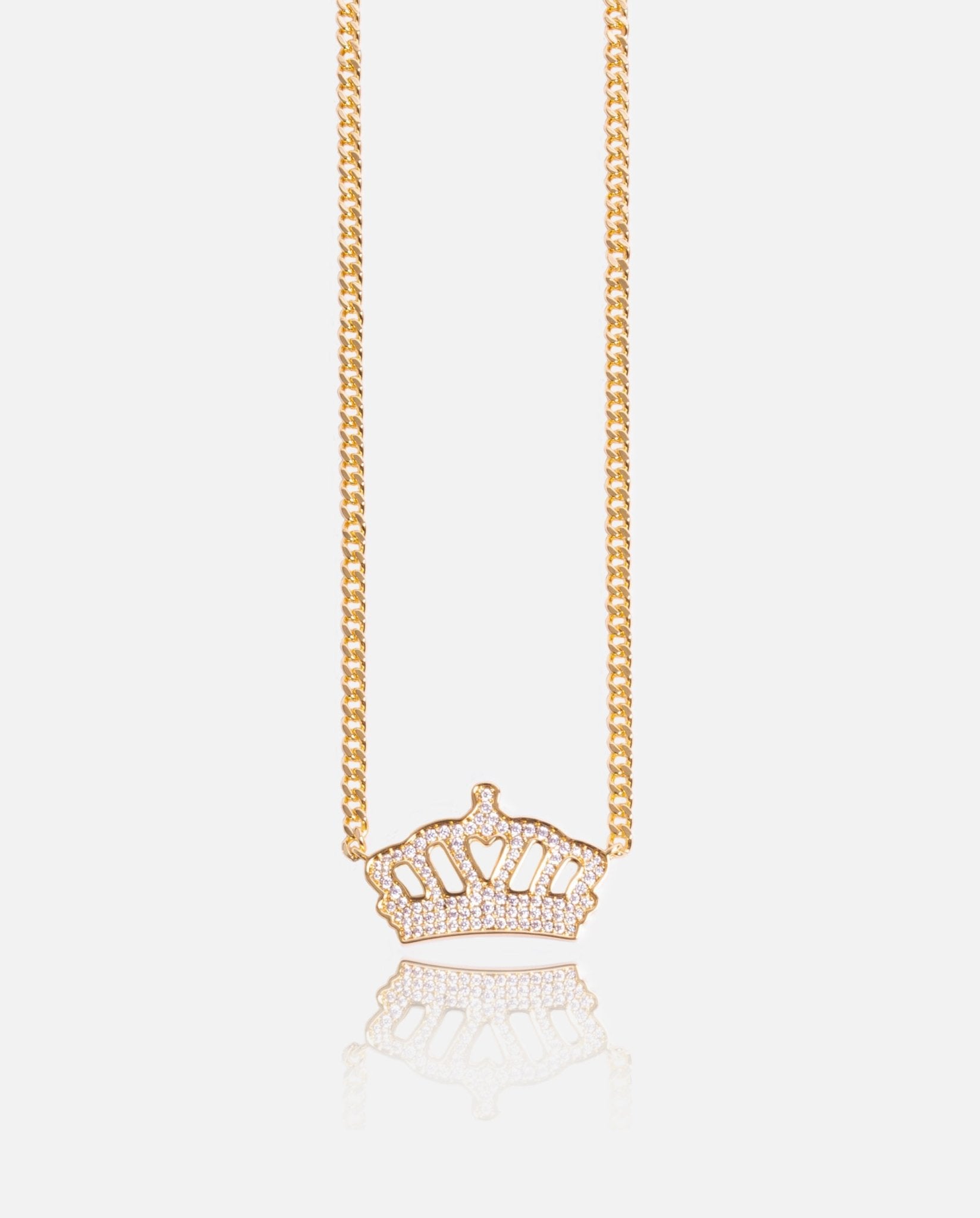 Gold hot sale crown necklace