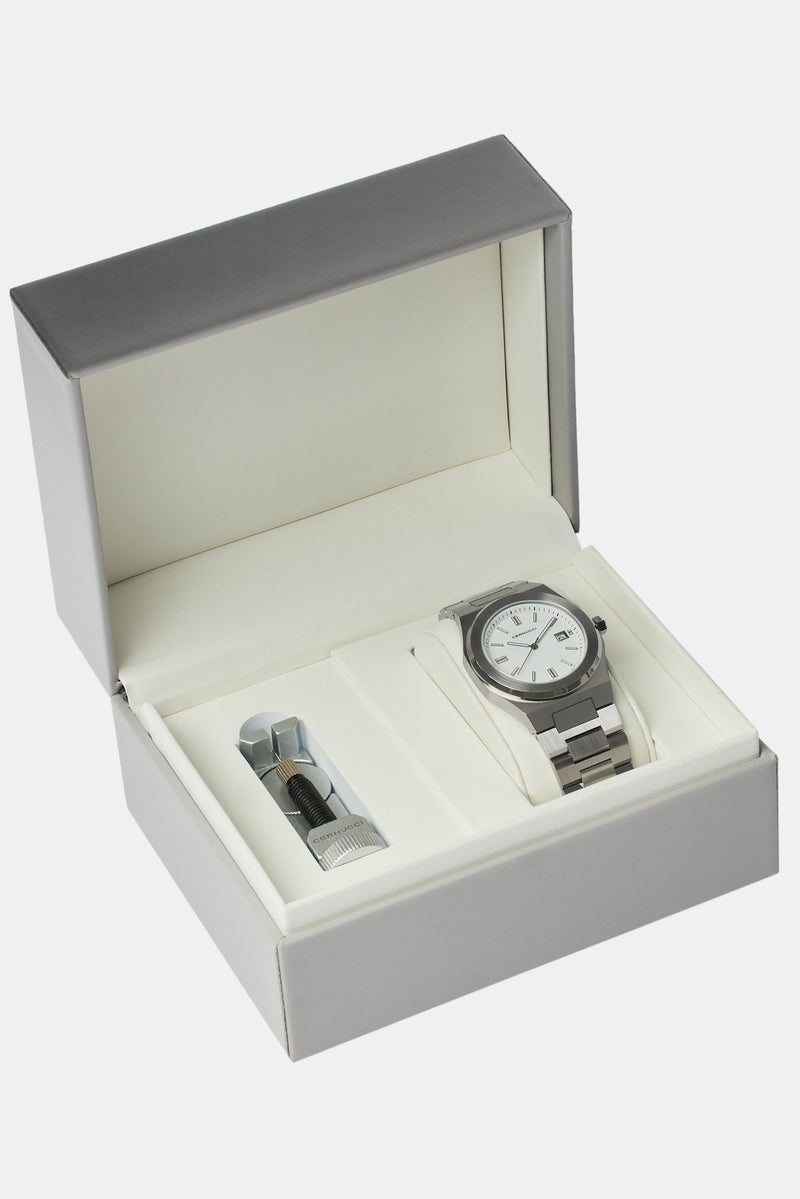 Cernucci Polished Watch - White