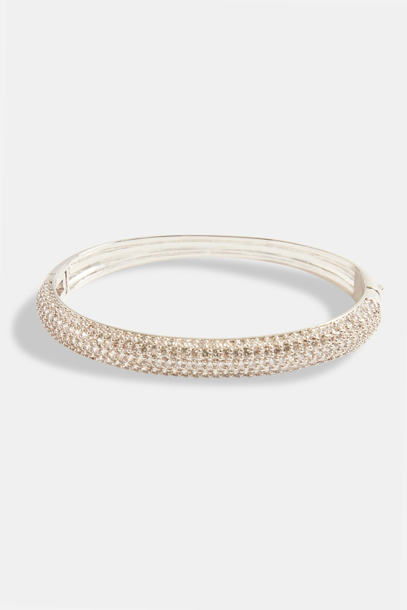 8mm Iced CZ Pave Bangle