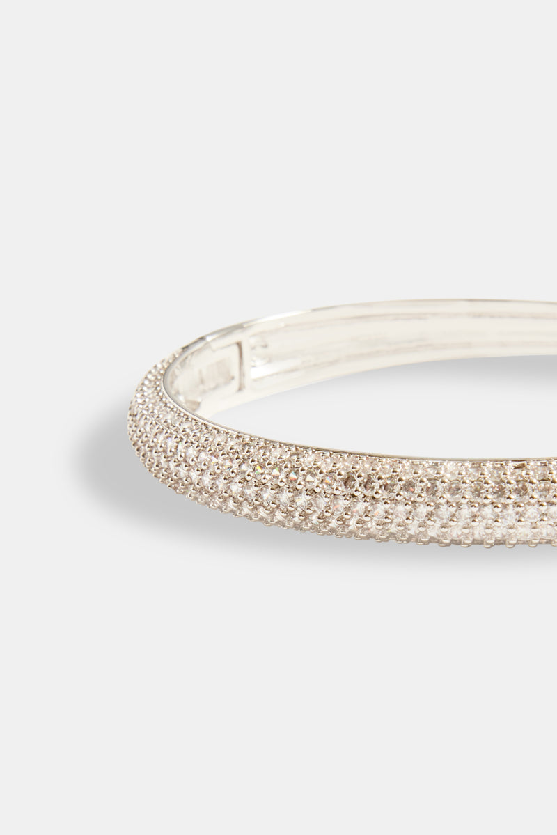 8mm Iced CZ Pave Bangle