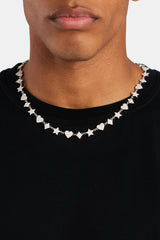 10mm Iced CZ Motif Tennis Chain