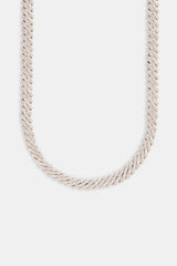 10mm iced prong link chain on white background