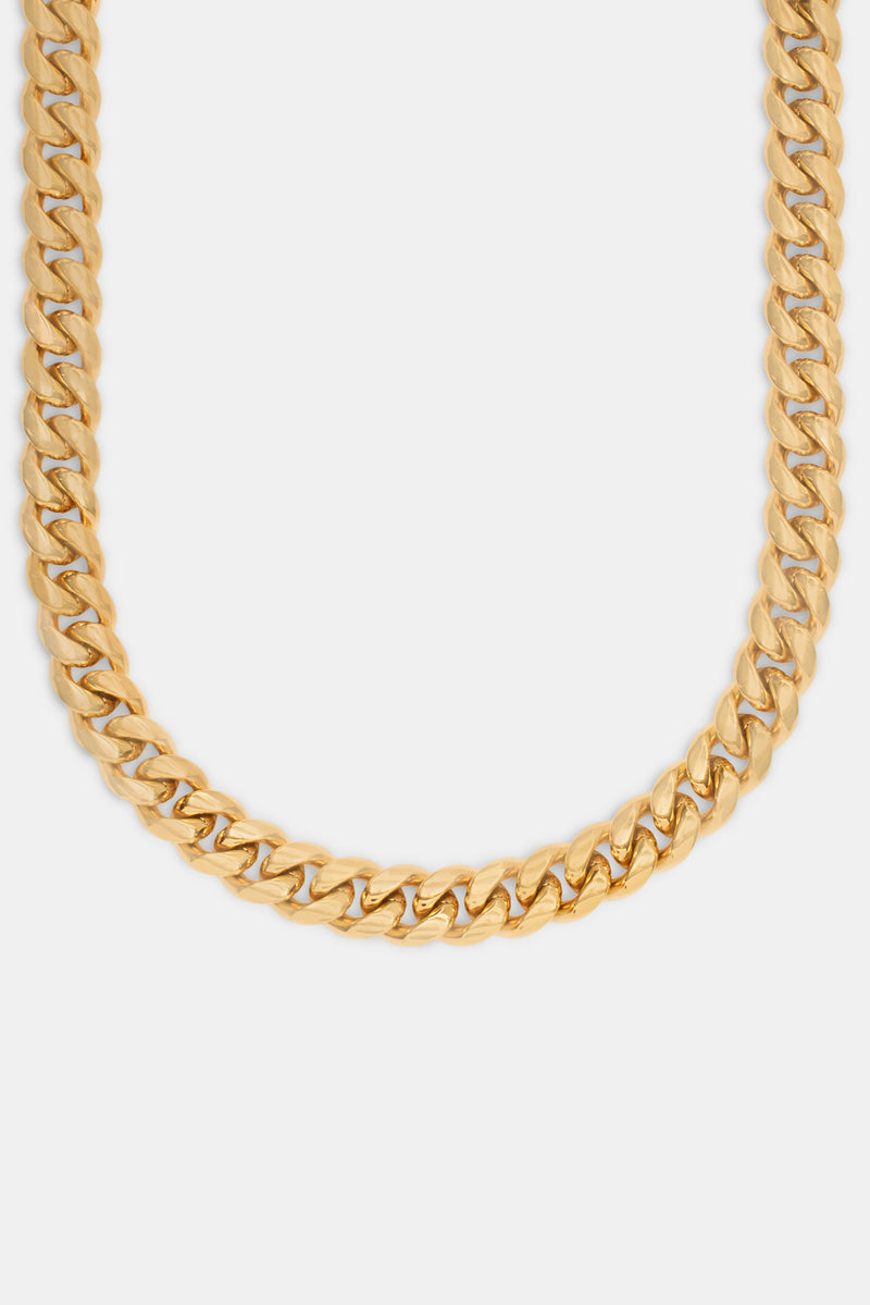 12mm Miami Cuban Link Chain - Gold