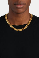 12mm Miami Cuban Link Chain - Gold