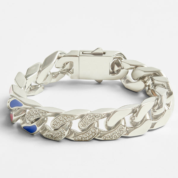 Louis Vuitton Cuban Chain Bracelet Blue in Metal/Enamel with Silver-tone -  US