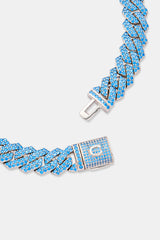 Iced Blue Prong Cuban Chain