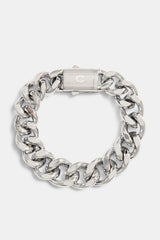 15mm Polished Cuban Bracelet - Stainless Steel