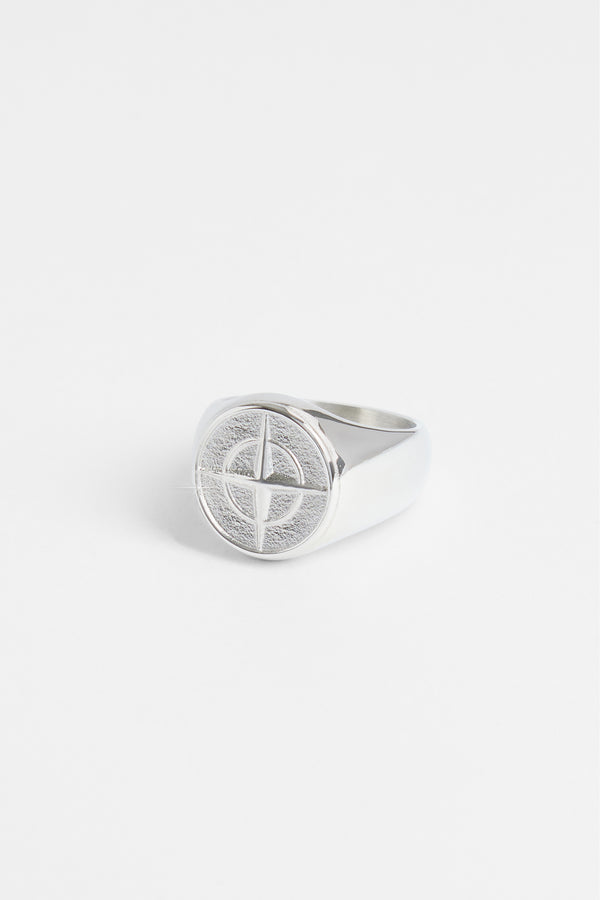 15mm Polished Compass Ring