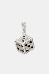 20mm Iced CZ Dice Pendant