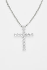 3mm Cuban Chain & Iced Cross Pendant