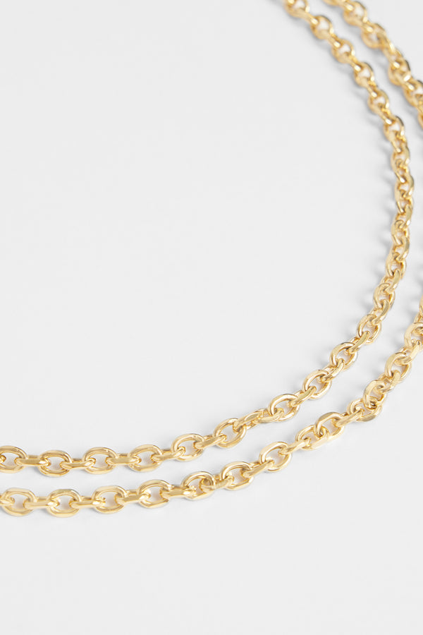 3mm Double Hermes Chain - Gold