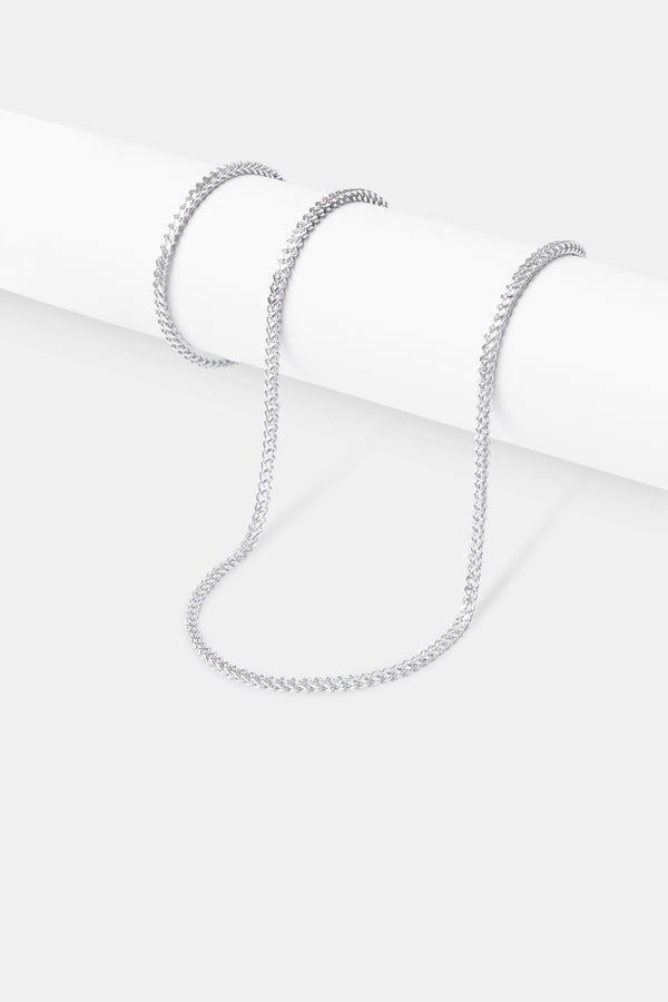 3mm Franco Chain & Bracelet - White