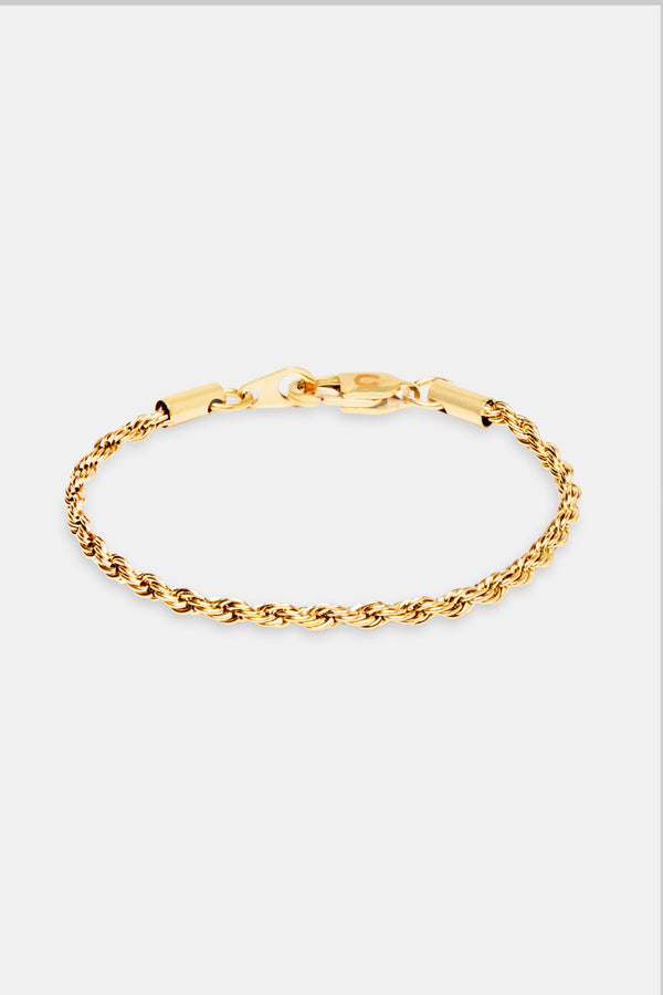 3mm Rope Bracelet - Gold