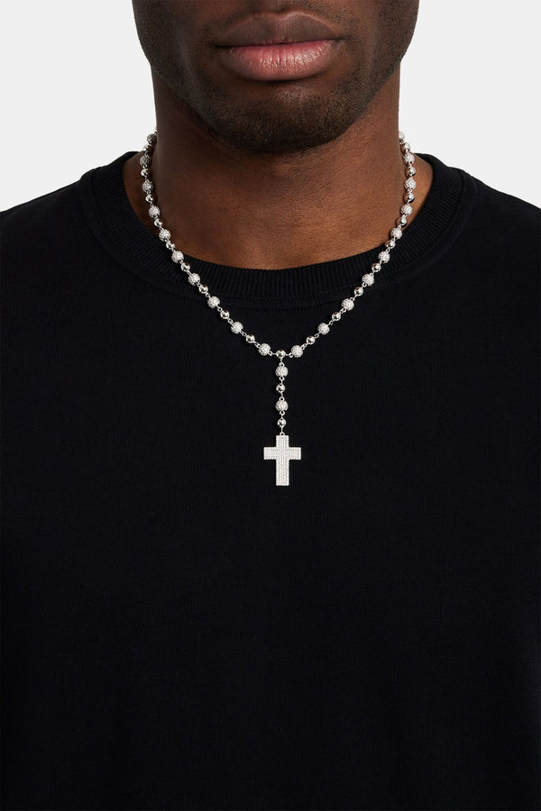 Drop Cross Ice Ball Chain