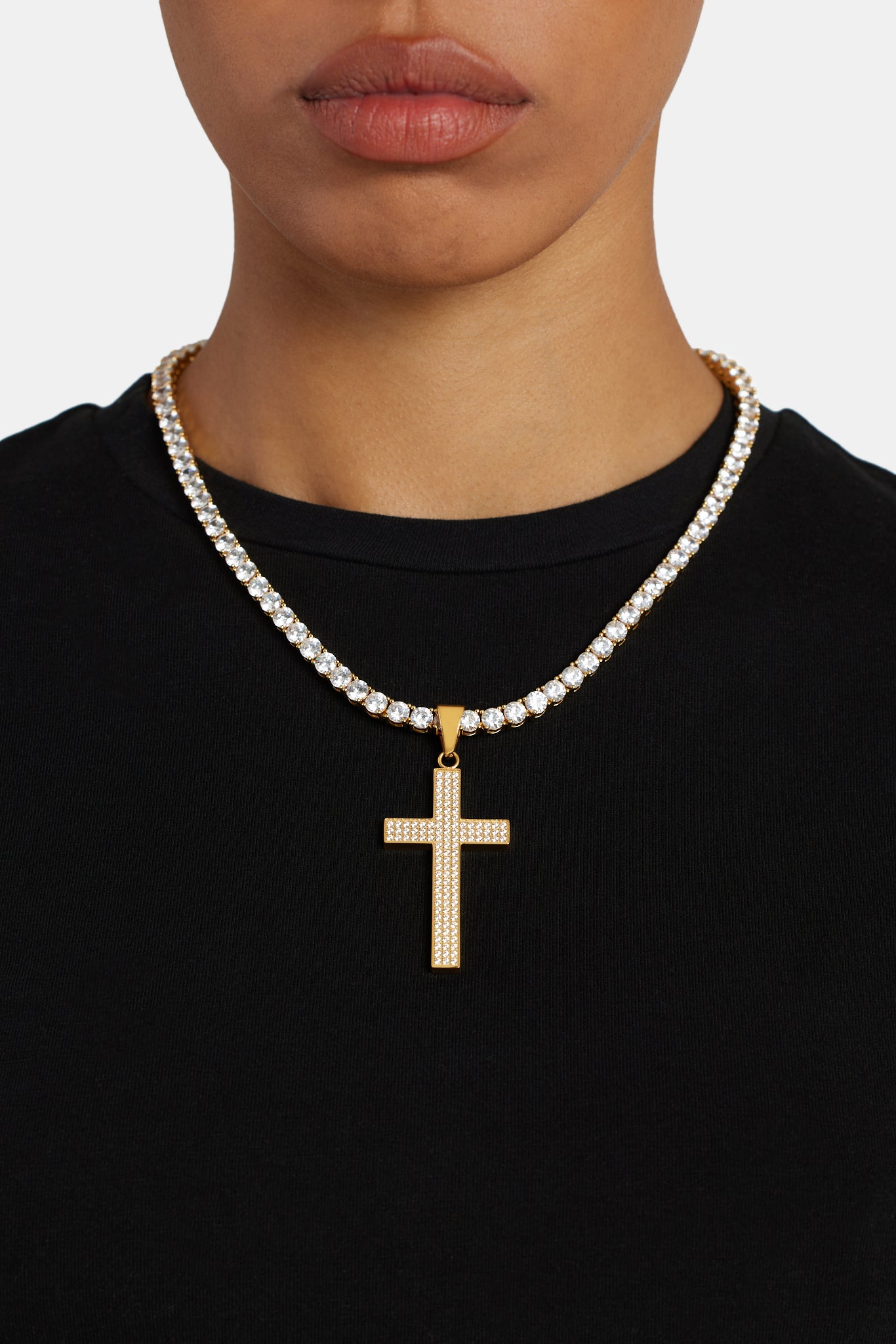 Cernucci Cross Pendants set if outlets two white gold plated