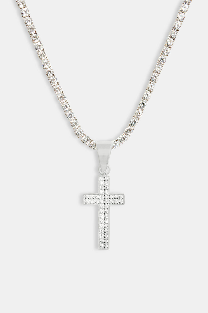 Iced CZ Cross Pendant