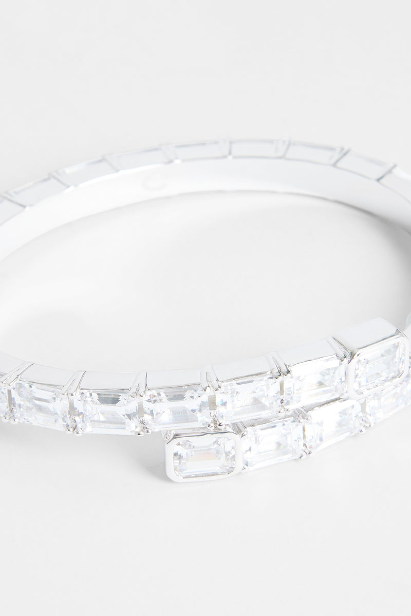 6mm Iced Baguette Bangle