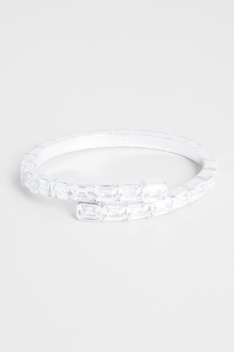 6mm Iced Baguette Bangle