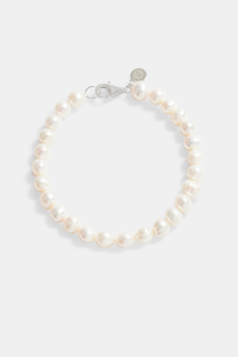 Womens 6mm Freshwater Pearl Bracelet