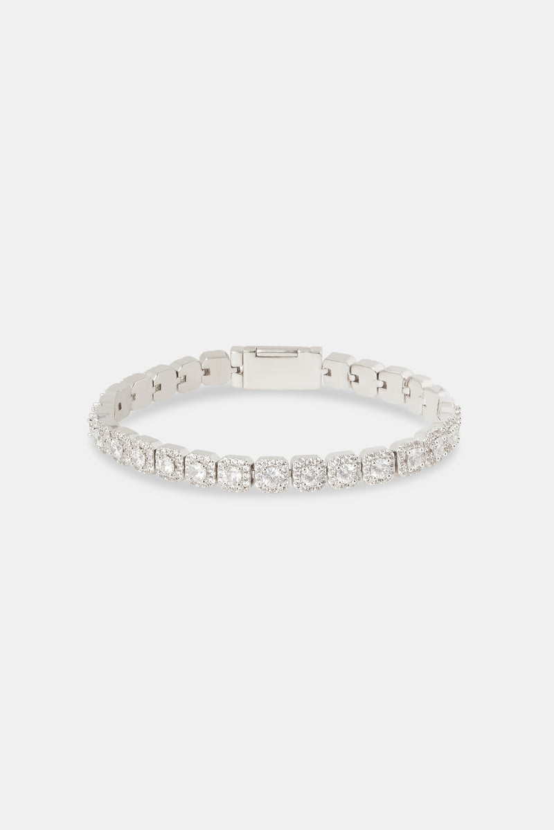 7mm Clustered Tennis Bracelet