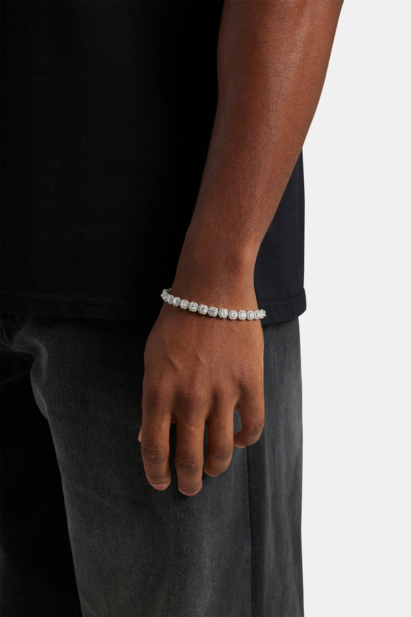 7mm Clustered Tennis Bracelet