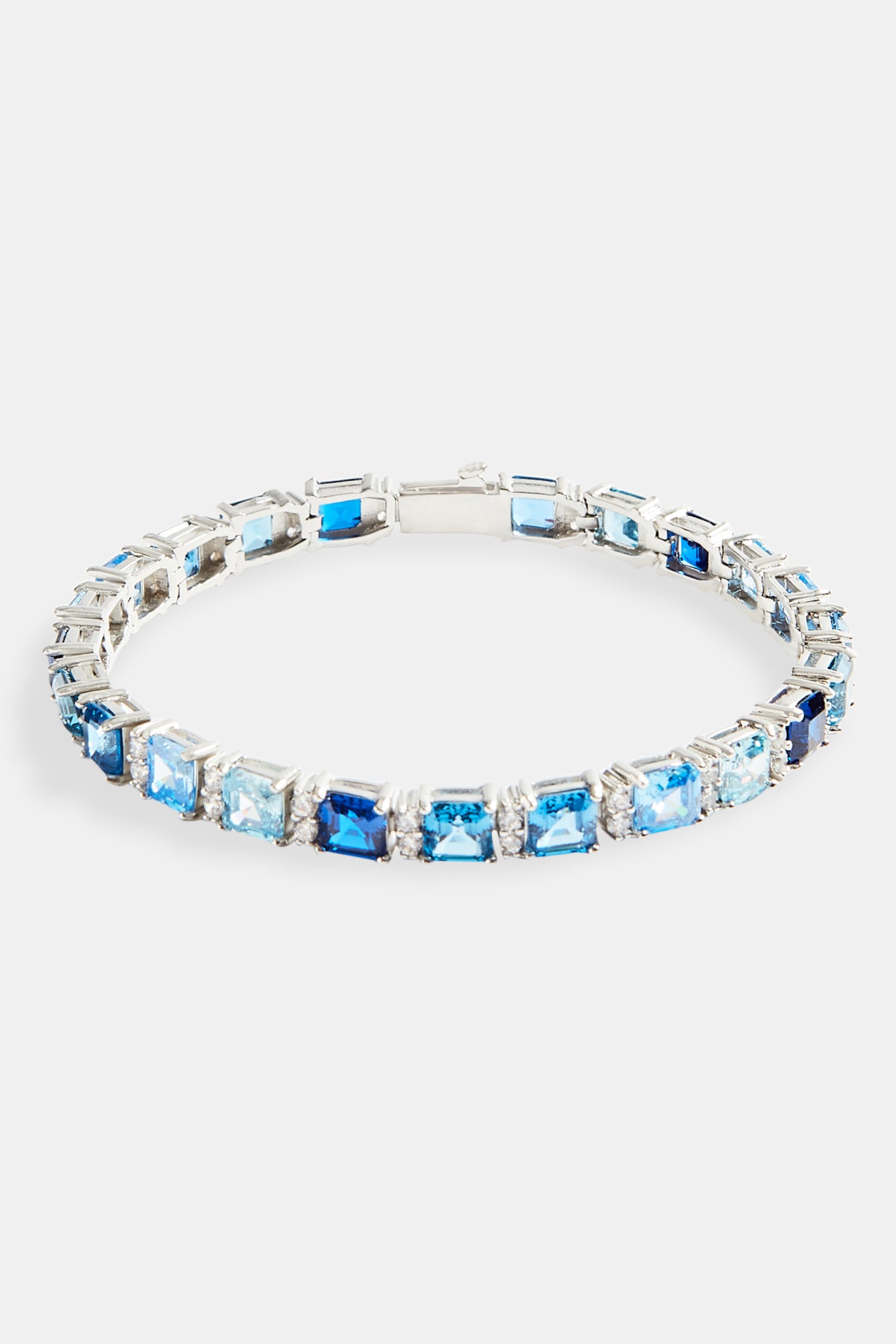 7mm Iced Blue CZ Square Tennis Bracelet | Mens Bracelets | Shop Tennis ...