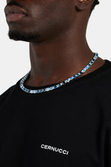 7mm Iced Blue CZ Square Tennis Chain