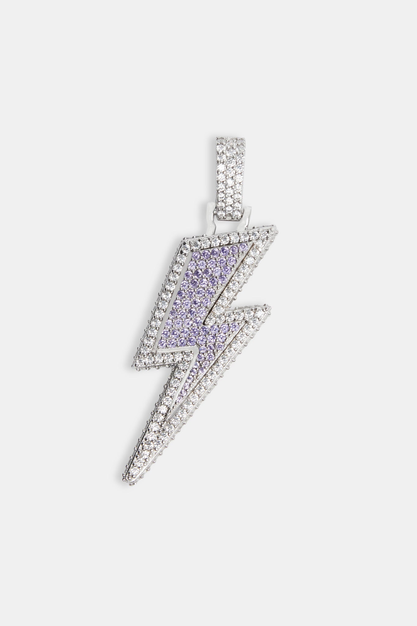 Pave Diamond Charm Pendant, Diamond Lightning Bolt Pendant, Sterling Silver Pendant, Silver Diamond Baguette newest Lightning Bolt Charm Pendant