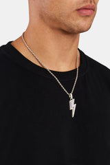 Lightning Bolt Pendant - White