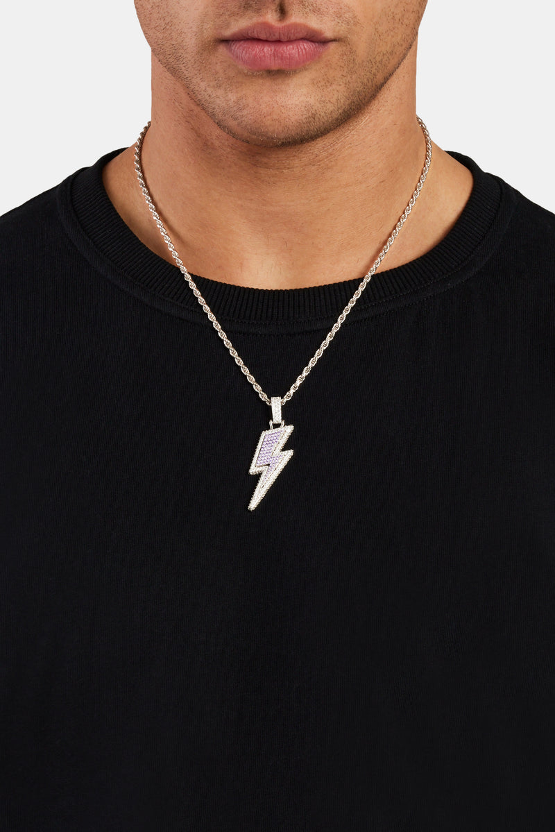 Lightning Bolt Pendant - White