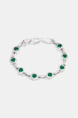 9mm Green Centre Link Bracelet