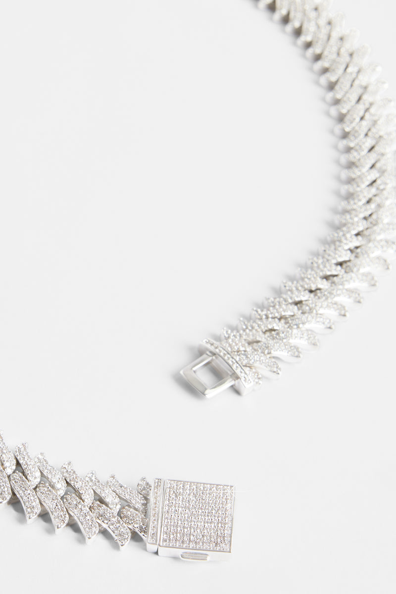 Iced Micro Pave Spike Chain