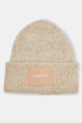 Cernucci Woven Label Beanie - Beige