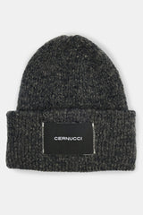 Cernucci Woven Label Beanie - Black