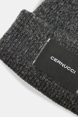 Cernucci Woven Label Beanie - Black