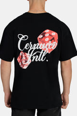 Red Dice Graphic T-Shirt - Black