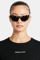 Angled Square Acetate Sunglasses - Tort