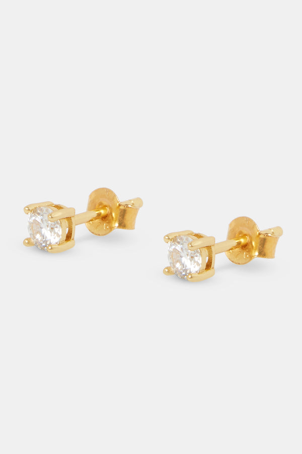 4mm Moissanite Vermeil Stud Earrings