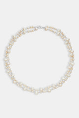 Freshwater Pearl Double Layer Necklace - White