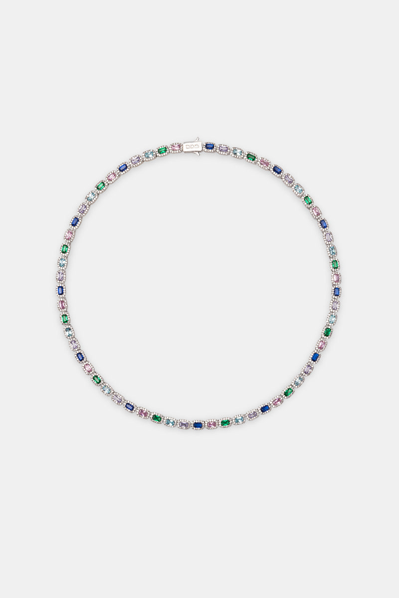 Multi Colour Iced Bezel Chain