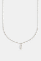 15mm Angel Wing Necklace - White