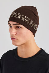 Cernucci Intarsia Beanie Hat - Chocolate