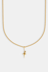 20mm Polished Double Star Necklace