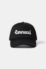 Cernucci Script Mesh Trucker - Black