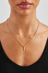 Twisted Micro Cross Necklace - 15mm