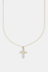 Moissanite Vermeil Cross Necklace - 22mm