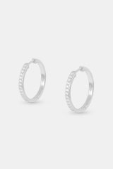 Women's Moissanite Hoop Earrings - 25mm